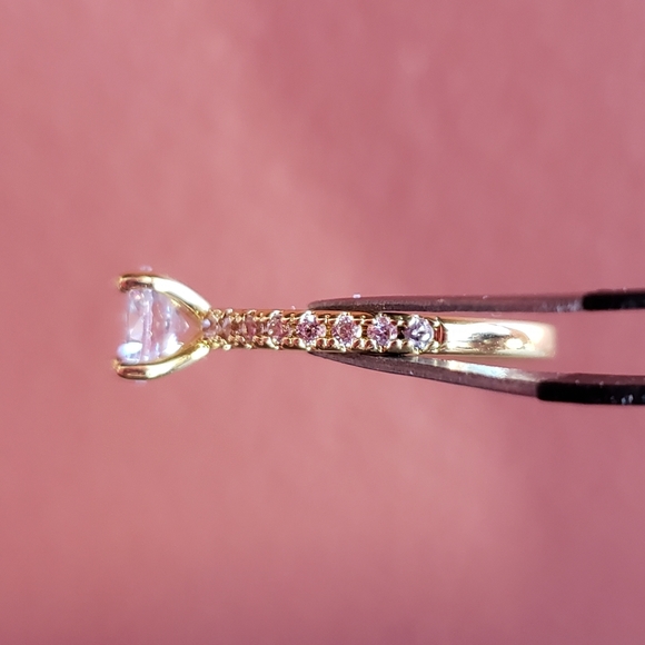 Diamond Pave Gold Ring - Picture 4 of 5